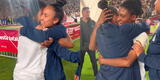 El emotivo abrazo de Sandy Dorador y Fabiola Herrera tras la final del Fútbol Femenino