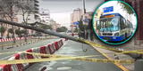ATU anuncia desvíos del corredor azul por caída de poste en el Cercado de Lima
