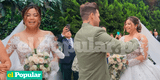 Estrella Torres rompe en llanto al ingresar a su boda con Kevin Sala: Se emocionó ante de dar el 'Sí'