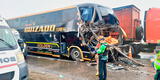 Conductor de bus interprovincial muere tras chocar contra tráiler en la Panamericana Sur: hay 13 heridos
