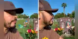 Hombre conmueve en TikTok al visitar y 'desayunar' con su esposa fallecida: "El verdadero amor eterno"