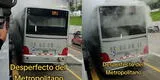 Bus del Metropolitano se incendia en San Isidro y causa alarma entre los pasajeros