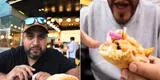 Mexicano come pan con chicharrón en el Centro de Lima y pide a sus compatriotas imitar receta