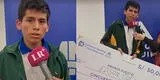 Escolar de Villa María del Triunfo gana concurso de matemática y recibe 50 mil soles de premio