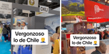 Visita stand de Chile en feria de turismo, lo compara con Perú y expone inesperado detalle: "Vergonzoso"