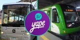 Metropolitano y Metro de Lima se podrán recargar con Yape: Sepa cómo hacerlo