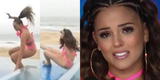 ¡Roche mundial! Candidatas al Miss Grand International caen en bikini ante fuerte lluvia ¿Y Luciana Fuster?