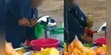 Captan a mujer vendiendo jugo de trapo y los hacía pasar como de naranja en paradero de Ate
