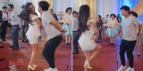 Peruana se enfrenta a joven bailando huaylas y lo deja ‘chiquito’ con sus singulares pasos: “Ya no puede”