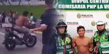 Alianza Lima VS. Universitario: supuesto hincha aliancista roba moto de la PNP en los exteriores del Estadio Matute