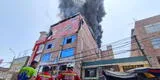 Trujillo: incendio se reaviva en quinto piso de centro comercial Tacora y hay una bombera herida