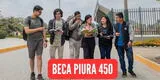 Estudiantes de 5.° de secundaria y egresados de colegios podrán acceder a Beca Piura 450