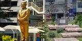 ¿Qué pasó? Retiran estatua dorada de César Acuña develada en Universidad César Vallejo