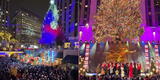 Nueva York: así fue el encendido del árbol de Navidad 2023 del Rockefeller Center que emocionó a todos