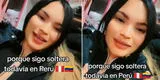 Venezolana explica por qué todavía sigue soltera en Perú y da inesperado dato en TikTok