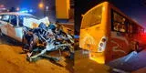 Los Olivos: auto impacta contra bus de la empresa 41 y deja 1 muerto en la Panamericana Norte