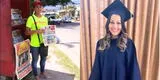 "Me siento tan orgullosa": joven vendedora de periódicos cumple su meta de graduarse como abogada