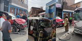 San Juan de Lurigancho: Se registra violento accidente entre camioneta y cúster en paradero 4 de las Flores