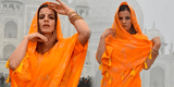 Alejandra Baigorria responde a usuaria que la criticó por traje típico en Taj Mahal: "Me da la gana"