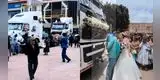 Matrimonio en Juliaca sorprende al tener 2 tractocamiones de regalo: “¿Algún juliaqueño soltero?”