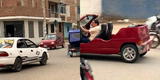 Joven capta singular carro modificado recorriendo calles de Chiclayo: "Ese tico está elegante"