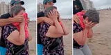 Lleva a su madre de 72 años a conocer el mar por primera vez y su reacción hace llorar a millones