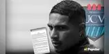 Paolo Guerrero envía nuevo comunicado tras renunciar a la UCV: “Debo proteger a mi familia”