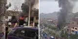 San Juan de Lurigancho: gigantesco incendio consume almacén clandestino y amenaza con extenderse