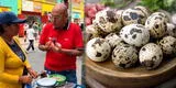 ¿No ganan S/ 6 mil al mes?: Vendedores de huevo de codorniz niegan versión de mujer que se hizo viral en Gamarra