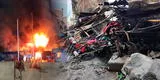 Arequipa: 2 heridos y 13 locales en ruinas deja gigantesco incendio en el mercado "La Cachina"