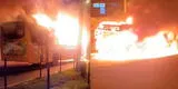 Los Olivos: bus de la línea 41 se incendia con pasajeros a bordo en la Panamericana Norte