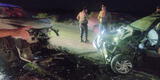 Padre muere tras chocar su auto contra una camioneta en Piura: su esposa e hijos están heridos