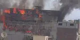 Gigantesco incendio en jirón Áncash consume un almacén y habría personas atrapadas
