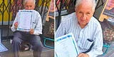 Abuelito de 80 años vende sus poemas a S/1 para cumplir el sueño de publicar su primer libro