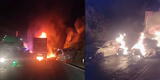 Trágico accidente en Carretera Central: Quíntuple choque entre tráiler y otros vehículos termina en explosión