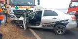 Accidente en Pasamayo: auto choca contra camión de gas en Serpentín y hay heridos de gravedad