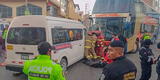 Huancayo: Bus interprovincial choca contra combi y deja varias personas heridas