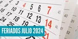 Lista completa de feriados y días no laborables en julio de 2024 en Perú