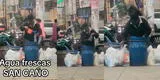 ¿Cañazo o agua de caño? Captan a vendedor llenando botellas de agua San Carlos con curioso líquido en Los Olivos