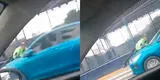 ¡Indignante! Taxista arrastra a policía en el capote a plena luz del día