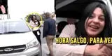 Reportero reclama a mujer por estacionarse en la vereda y ella lo trolea: "¿A qué hora salgo?"