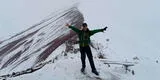 Cusco: turistas visitan Montaña de Siete Colores y se llevan gran sorpresa al verla con nieve