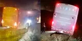 Accidente en La Libertad: bus de empresa Línea queda colgado en abismo y hay sobrevivientes