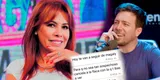 Magaly tendría 'SOPLÓN' en su programa según Julián Zucchi y muestra PRUEBA: "Hoy te van a seguir"