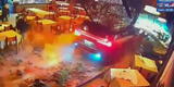 Auto se estrella contra lujoso restaurante en La Molina y atropella a dos comensales: imágenes muestran el terrible momento