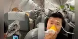 Revelan imágenes inéditas del momento de terror que vivieron los pasajeros del avión que cayó en picada