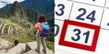 ¿Confirman feriado o día no laborable este jueves 31 de julio? Esto señala El Peruano