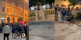 Jóvenes grabaron el preciso momento del brutal asesinato del venezolano en Plaza San Martín frente a su hija