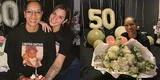 Leyla Chihuán recibe romántica sorpresa de su novia 21 años menor que ella por su cumpleaños 50
