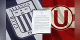 Alianza Lima denunció a Universitario por irregularidades en la definición del Clausura: "Estamos tomando las acciones legales"